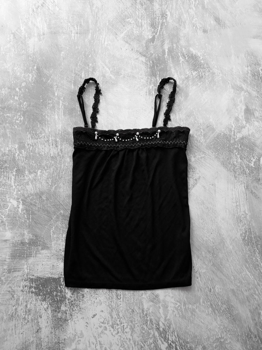 Pearl Teardrop Cami - MIDNIGHT FAE