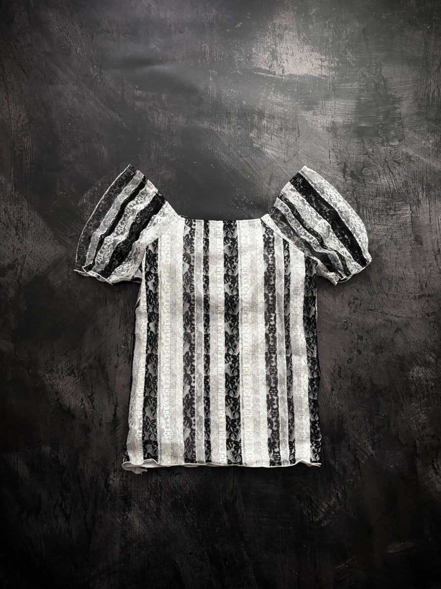 Pendulum Milkmaid Blouse - MIDNIGHT FAE