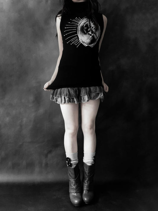 Pentacle Sleeveless Top - MIDNIGHT FAE
