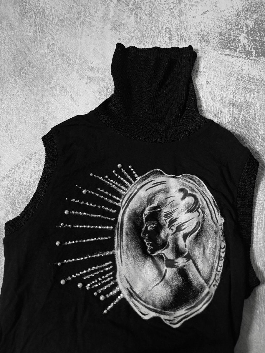 Pentacle Sleeveless Top - MIDNIGHT FAE