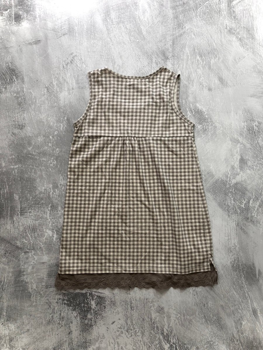 Petitreitre Gingham Dress - MIDNIGHT FAE