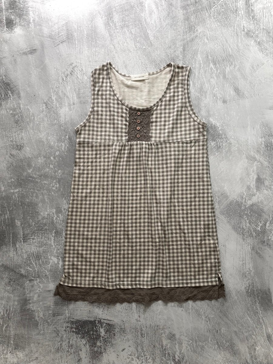 Petitreitre Gingham Dress - MIDNIGHT FAE