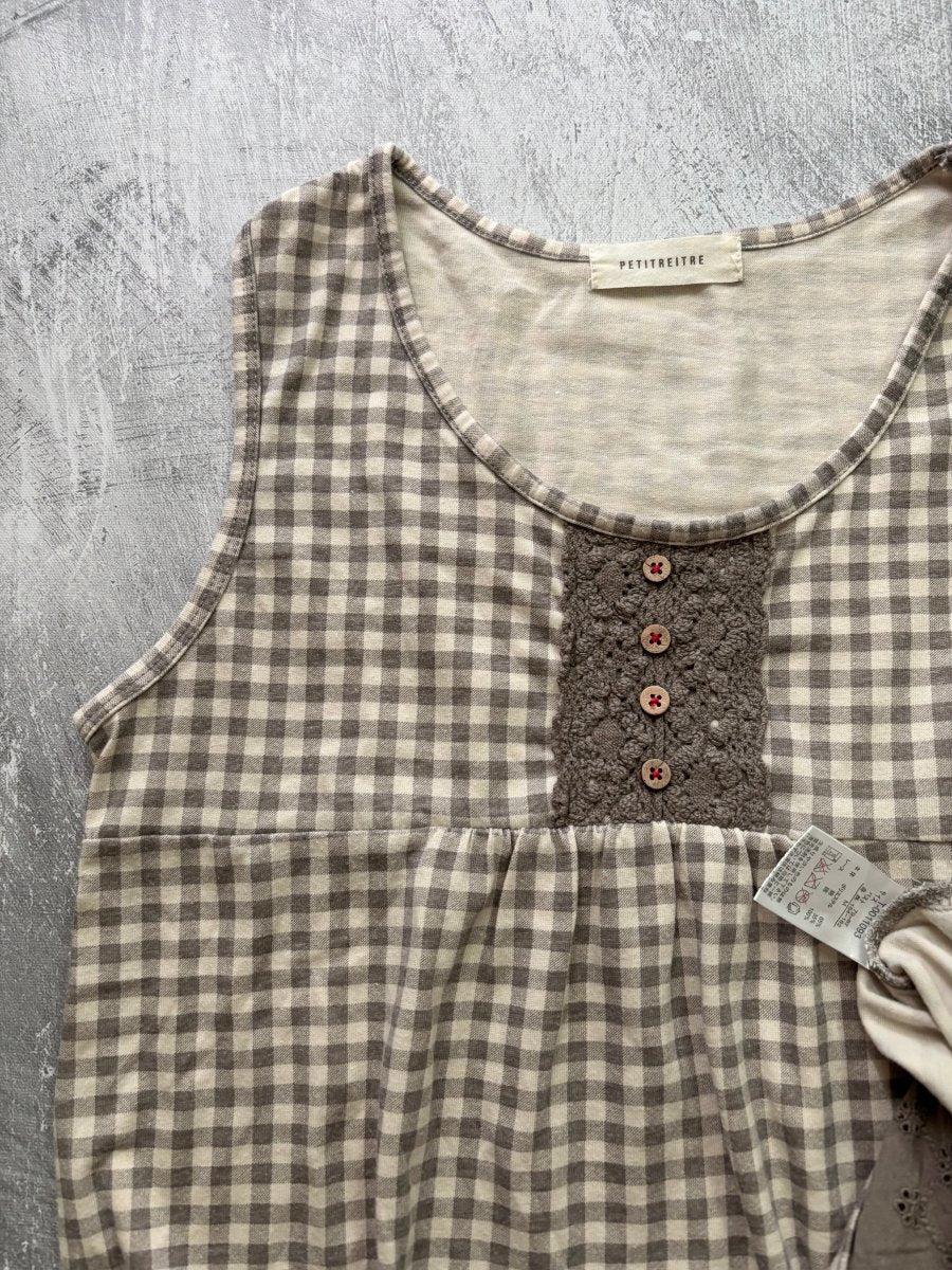 Petitreitre Gingham Dress - MIDNIGHT FAE