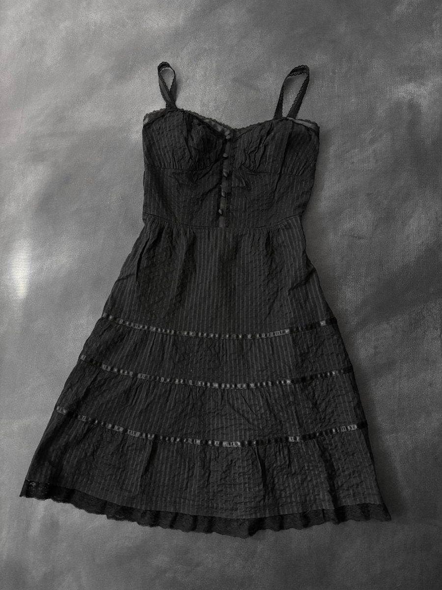 Pin Babydoll Dress - MIDNIGHT FAE