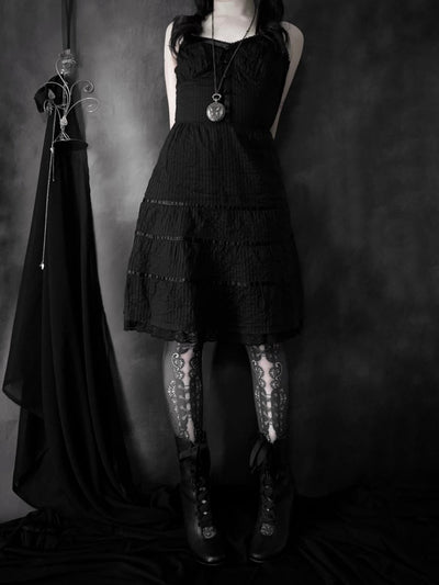 Pin Babydoll Dress - MIDNIGHT FAE