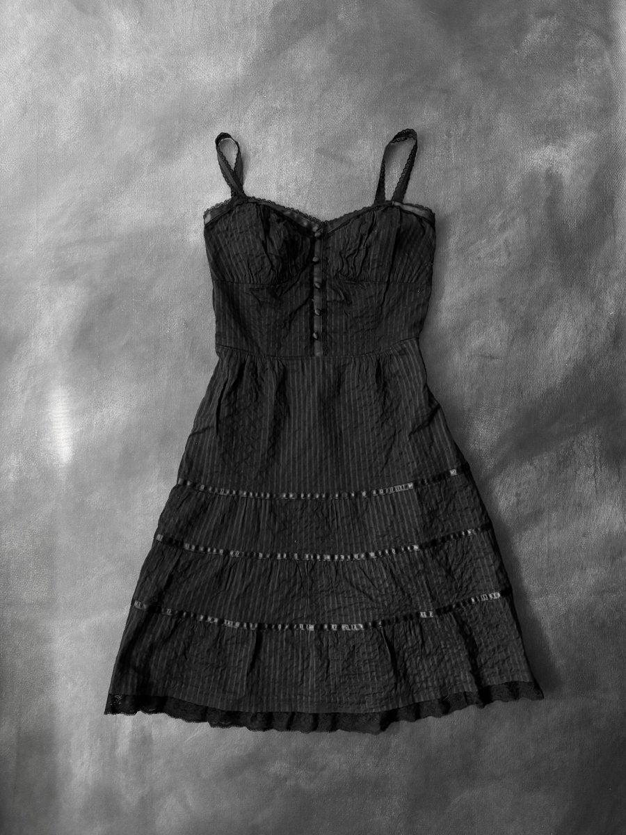 Pin Babydoll Dress - MIDNIGHT FAE