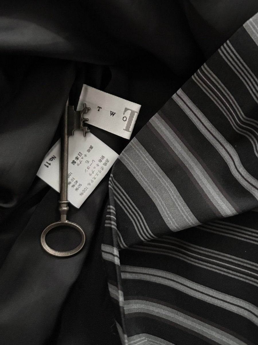 Pinstripe Midi Skirt - MIDNIGHT FAE