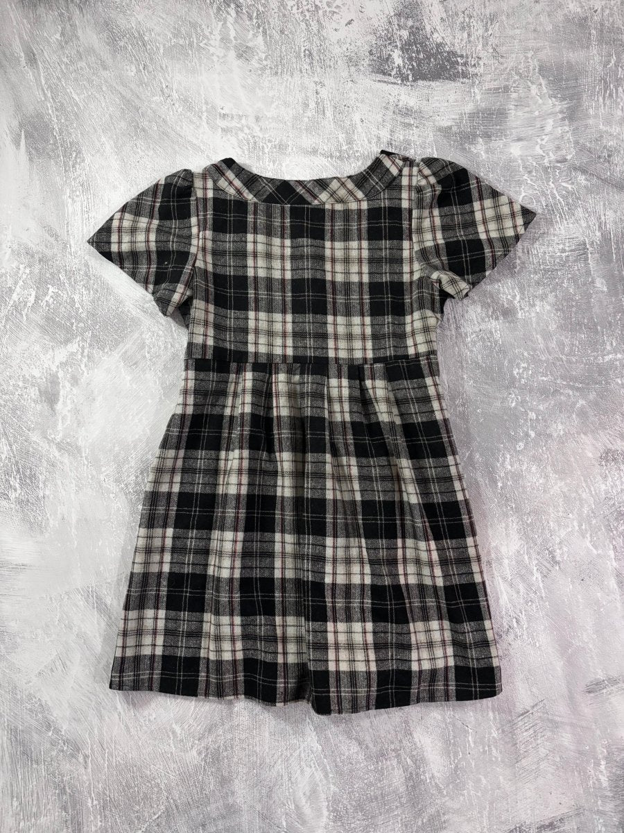 Plaid Button Up Mini Dress - MIDNIGHT FAE