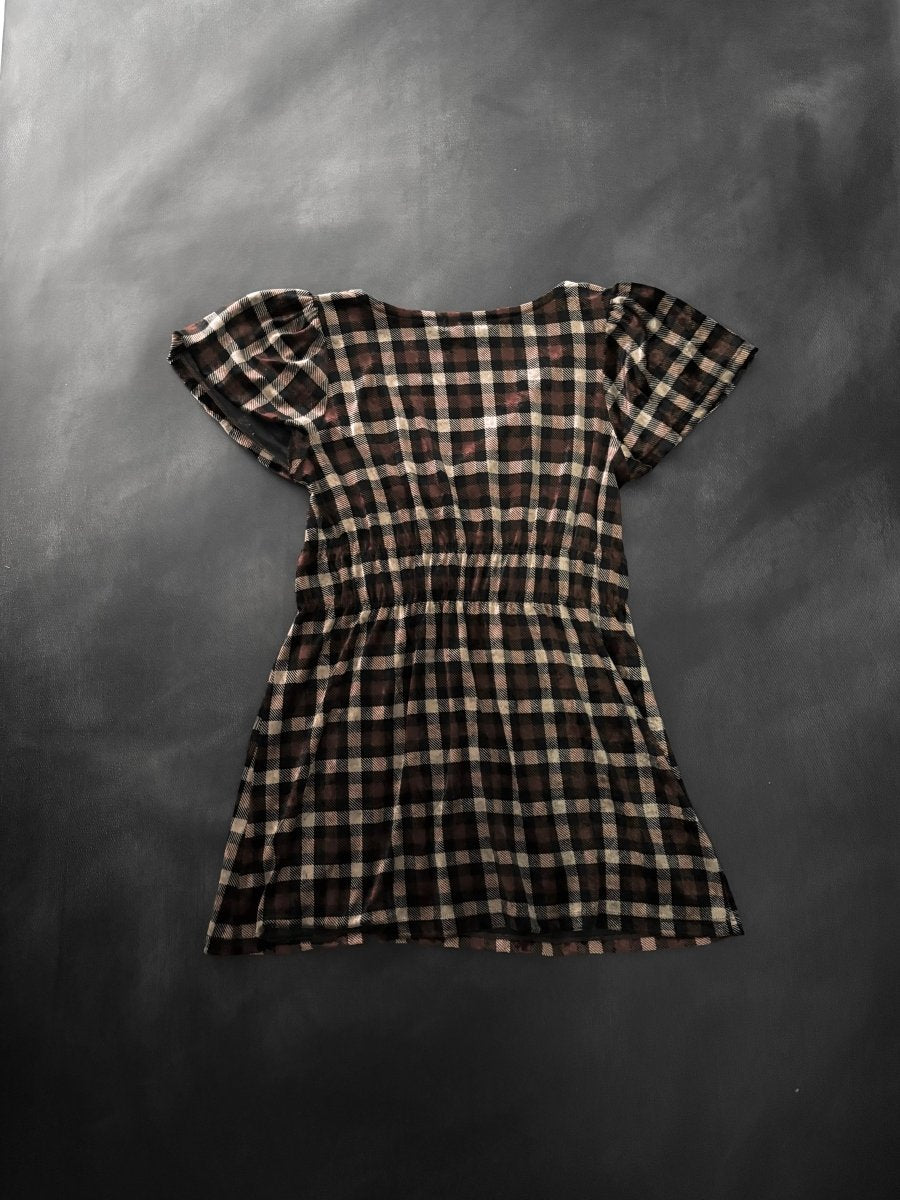 Plaid Velour Tunic - MIDNIGHT FAE