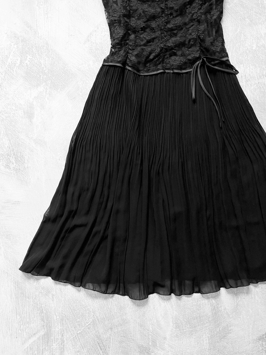 Plicate Pleated Dress - MIDNIGHT FAE