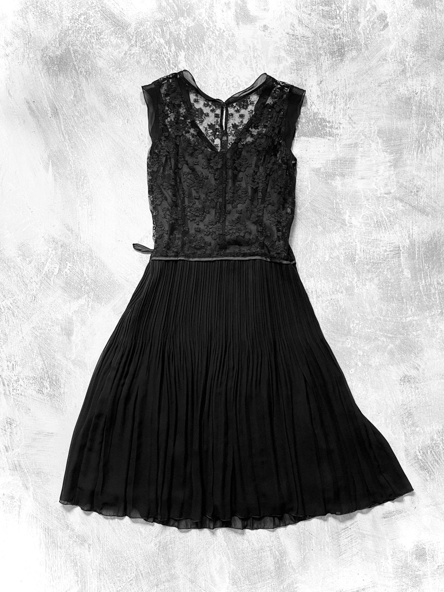 Plicate Pleated Dress - MIDNIGHT FAE