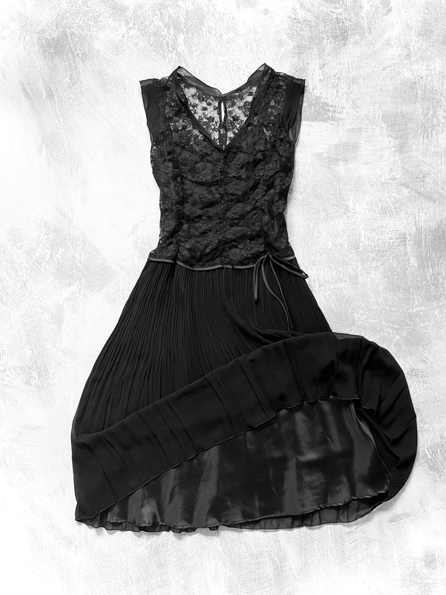 Plicate Pleated Dress - MIDNIGHT FAE