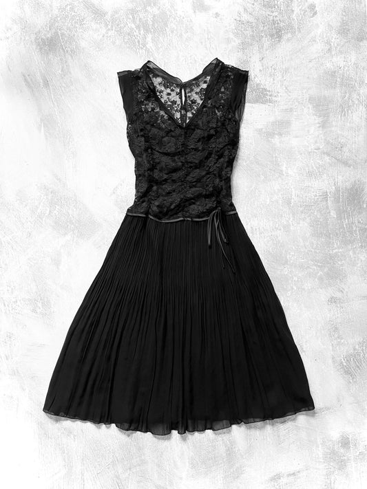 Plicate Pleated Dress - MIDNIGHT FAE