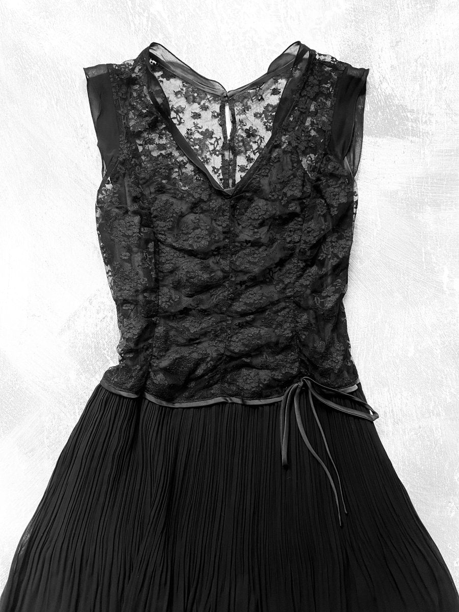 Plicate Pleated Dress - MIDNIGHT FAE
