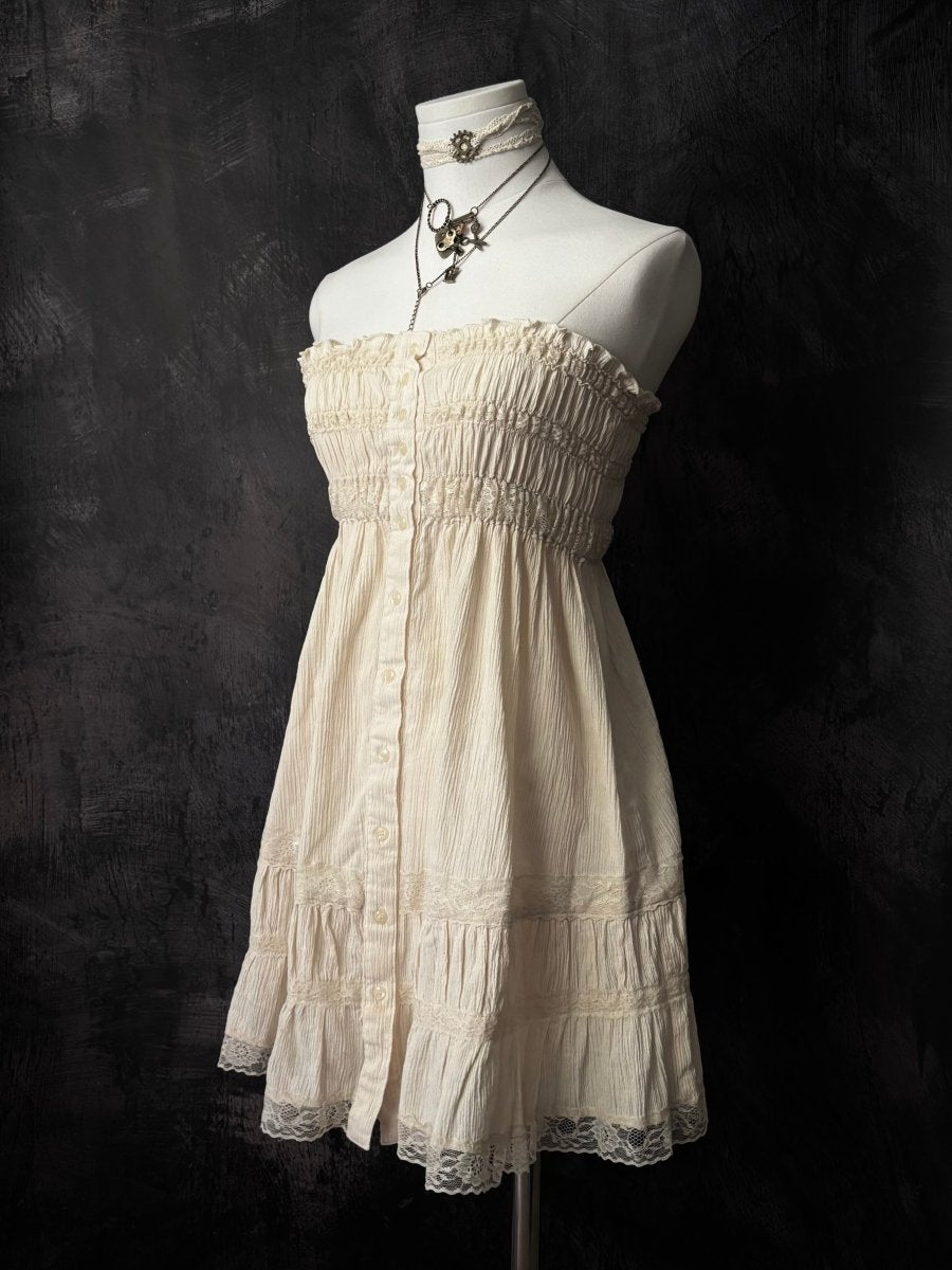 Porcelain Bandeau Dress - MIDNIGHT FAE
