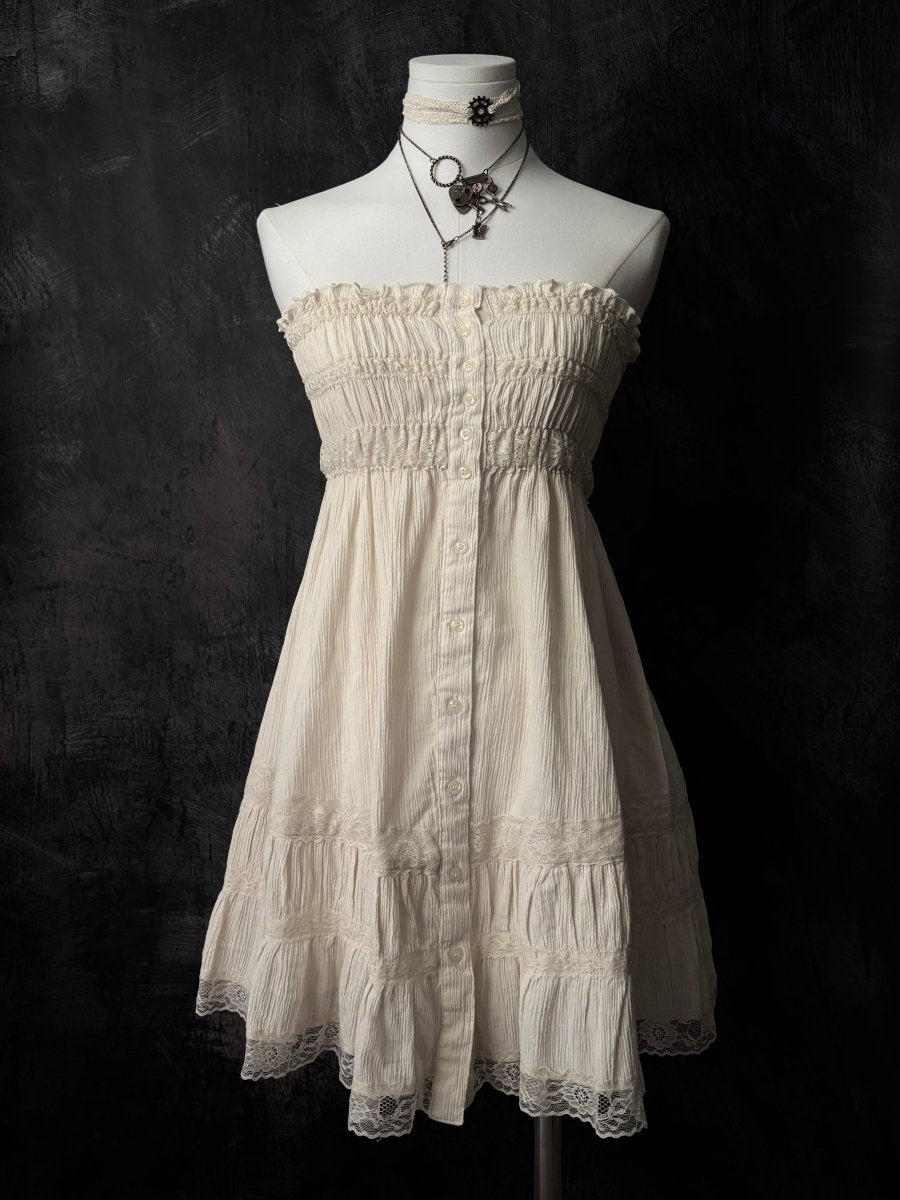 Porcelain Bandeau Dress - MIDNIGHT FAE
