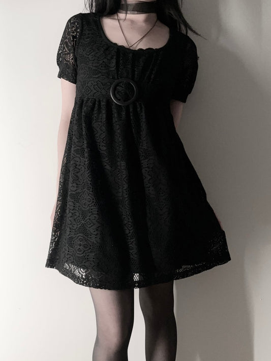 Reor Lace Mini Dress - MIDNIGHT FAE