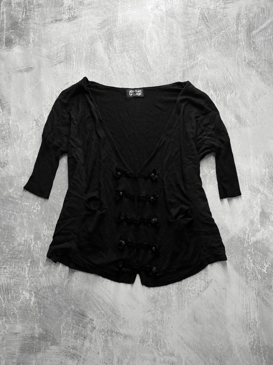 Residuum Slouchy Cardigan - MIDNIGHT FAE