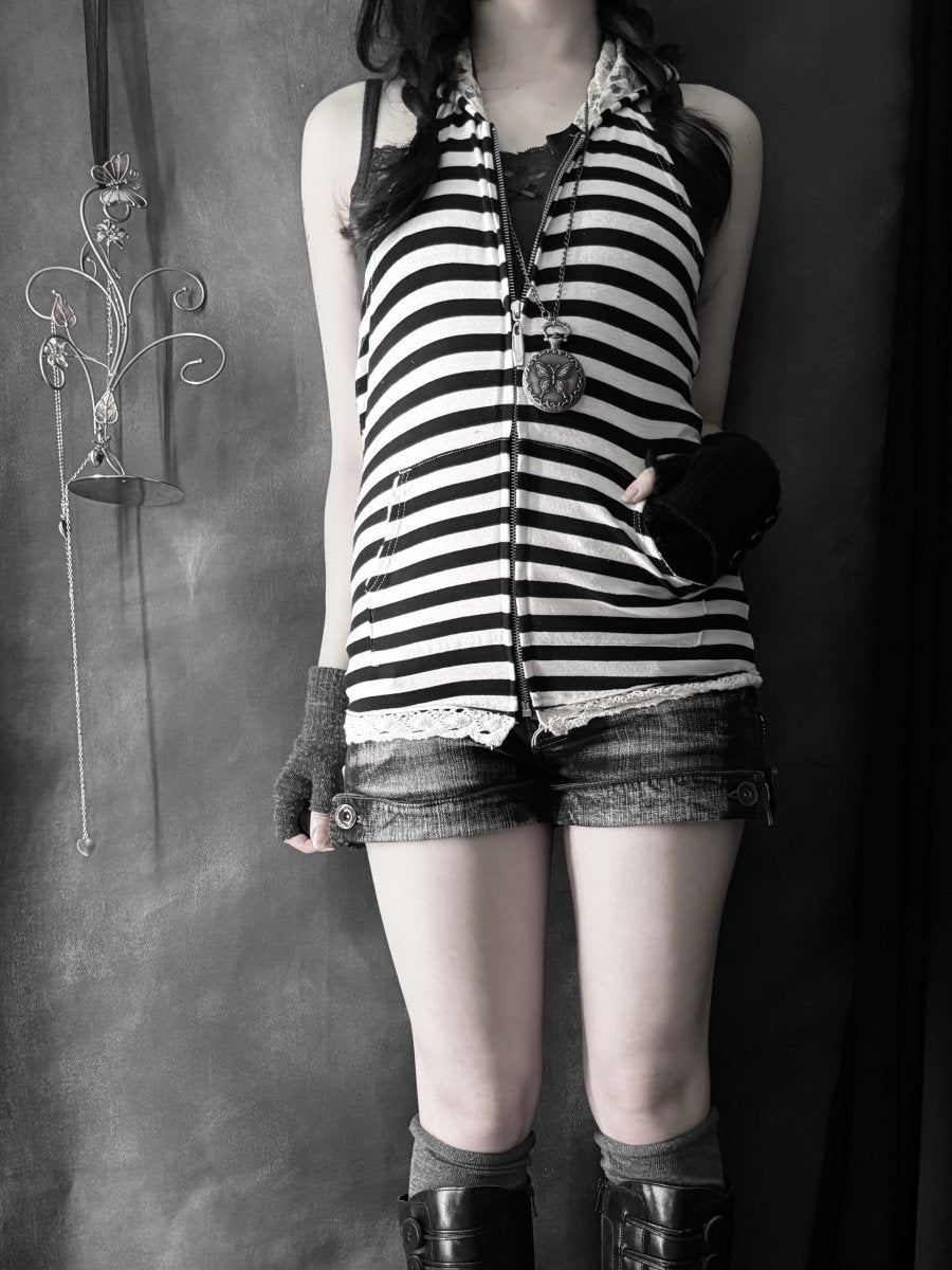 Retreat Striped Vest - MIDNIGHT FAE