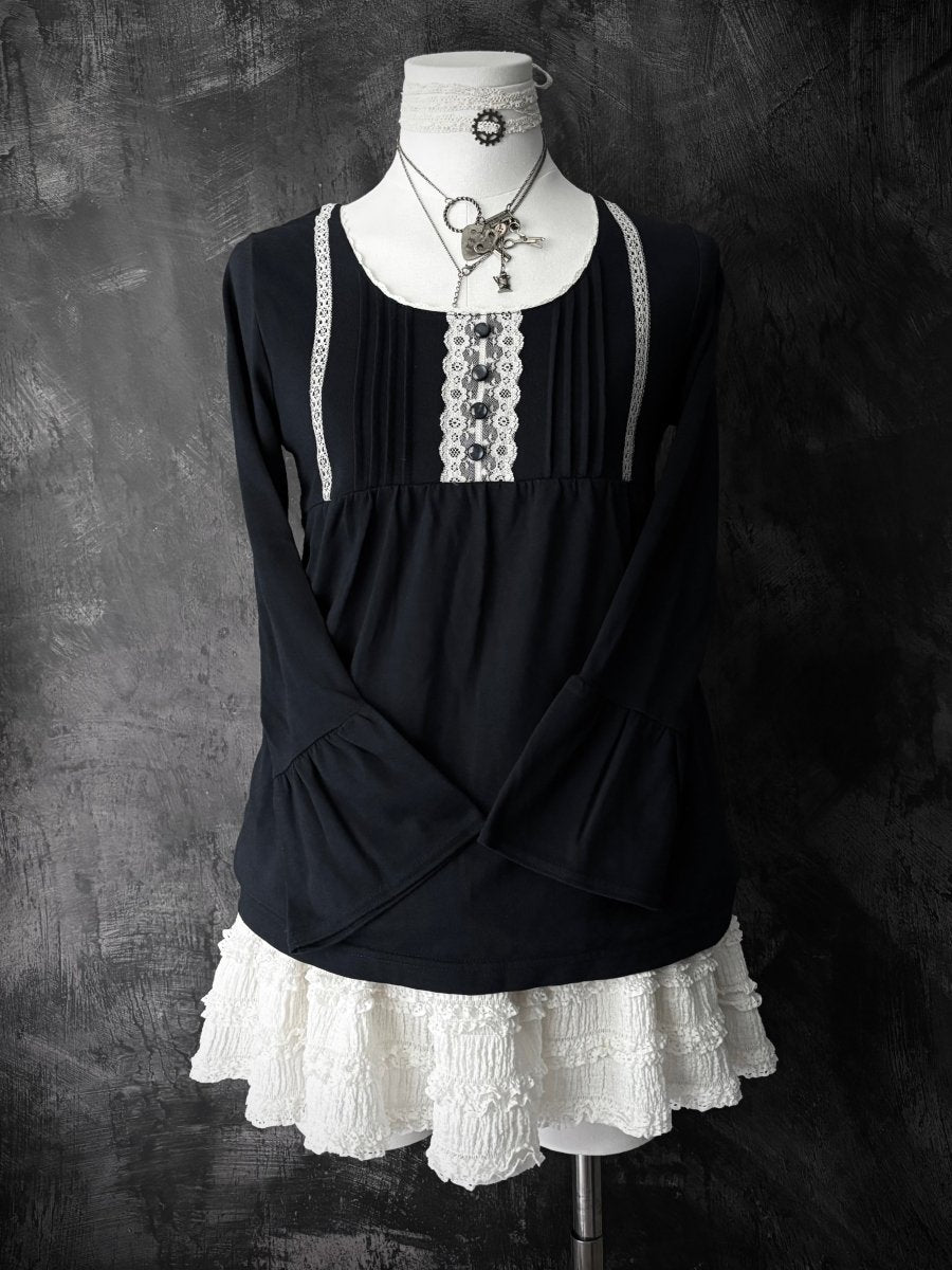 Reverie Babydoll Blouse - MIDNIGHT FAE