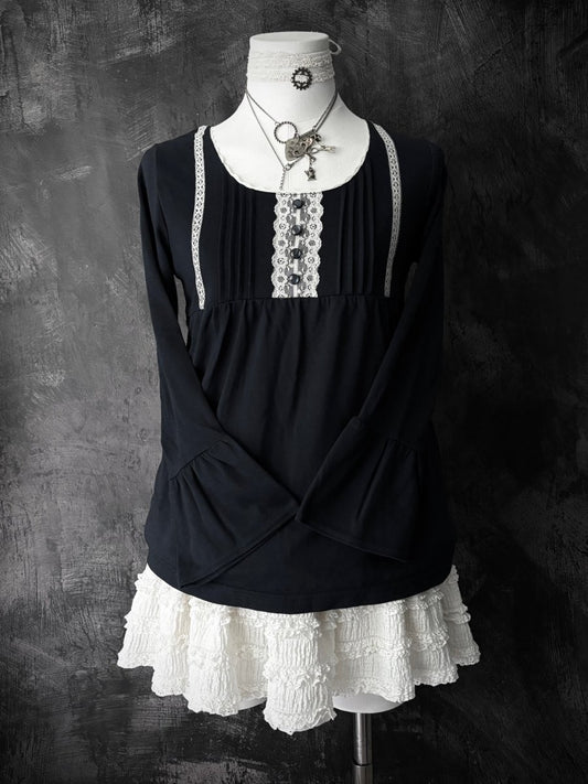 Reverie Babydoll Blouse - MIDNIGHT FAE
