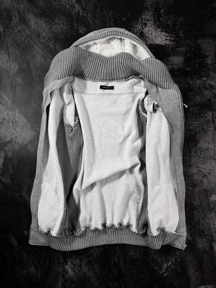 Ripple Zip Hoodie Jacket - MIDNIGHT FAE