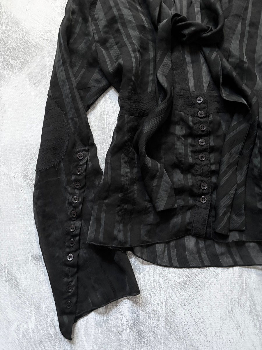 Ritual Sheer Blouse - MIDNIGHT FAE