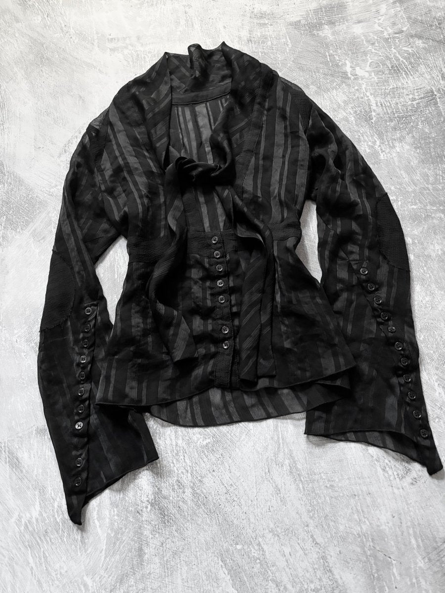 Ritual Sheer Blouse - MIDNIGHT FAE