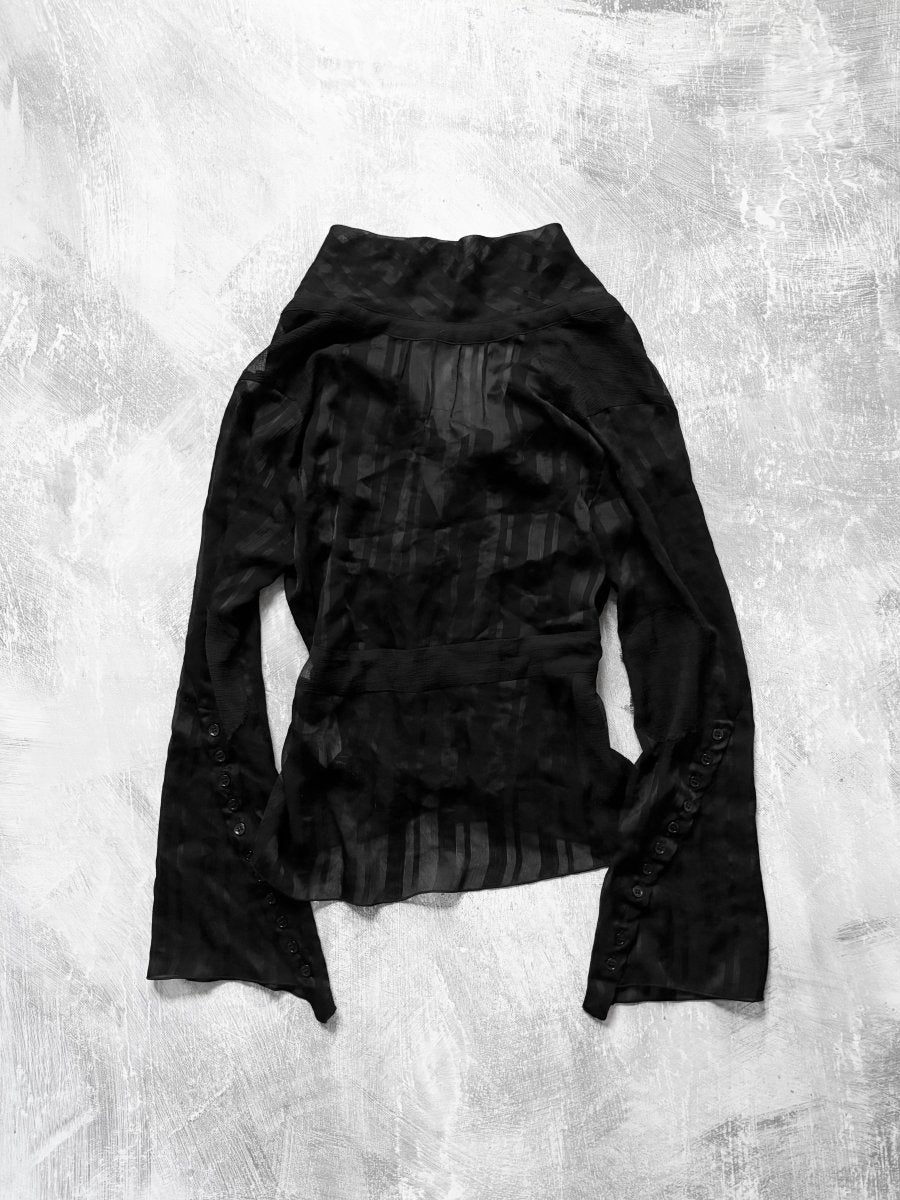 Ritual Sheer Blouse - MIDNIGHT FAE