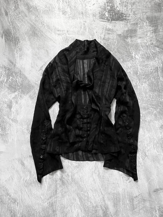 Ritual Sheer Blouse - MIDNIGHT FAE