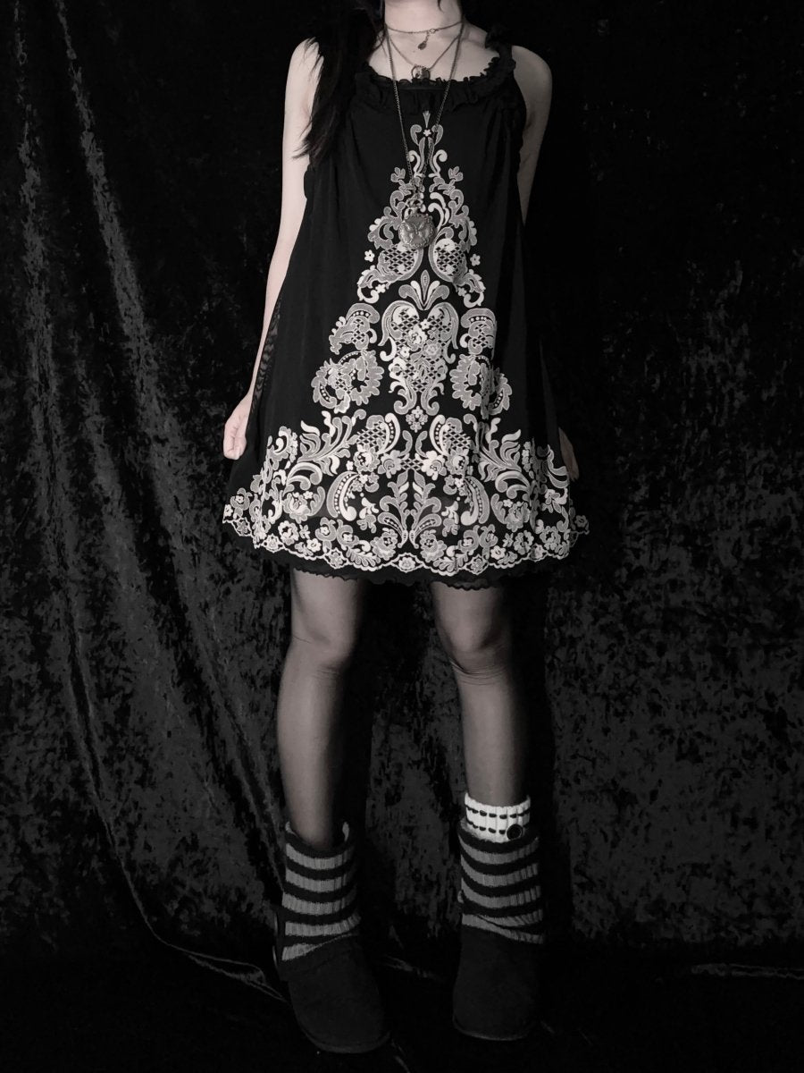 Rococo Mini Dress - MIDNIGHT FAE