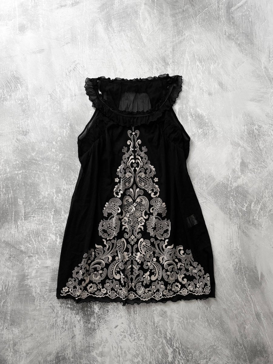 Rococo Mini Dress - MIDNIGHT FAE