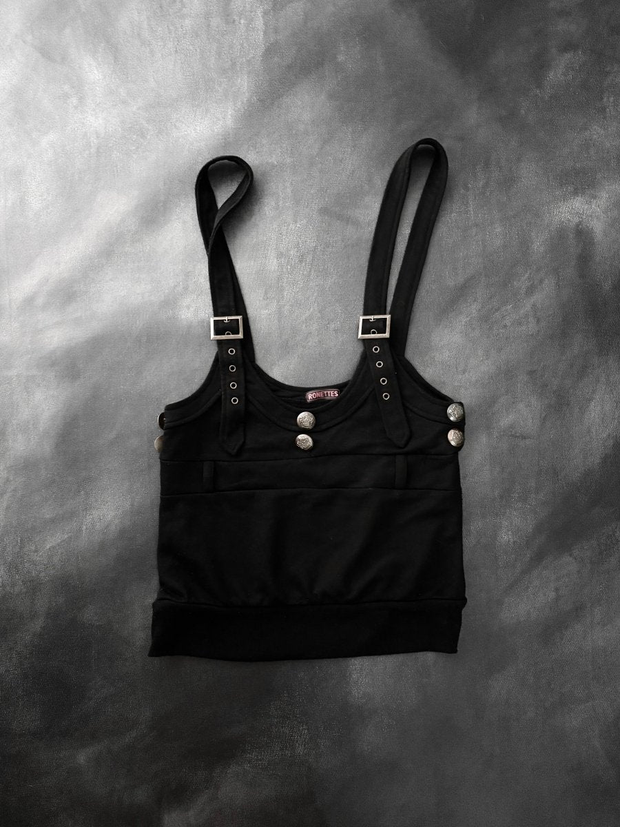 Ronette Suspender Skirt - MIDNIGHT FAE