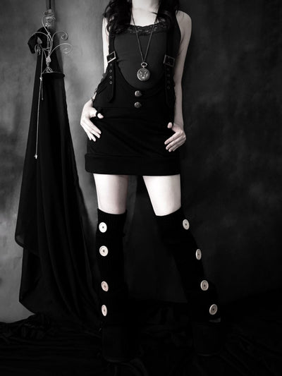 Ronette Suspender Skirt - MIDNIGHT FAE