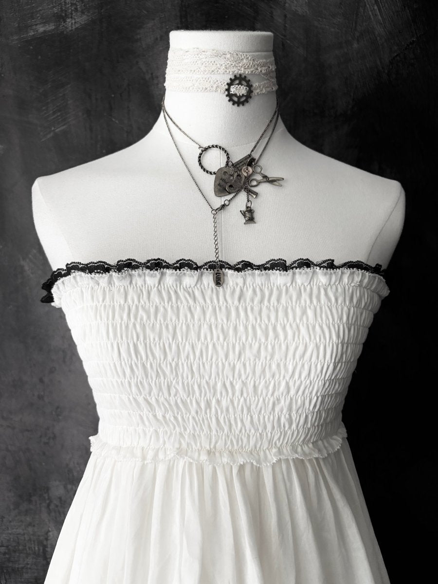 Rosette Bandeau Dress - MIDNIGHT FAE