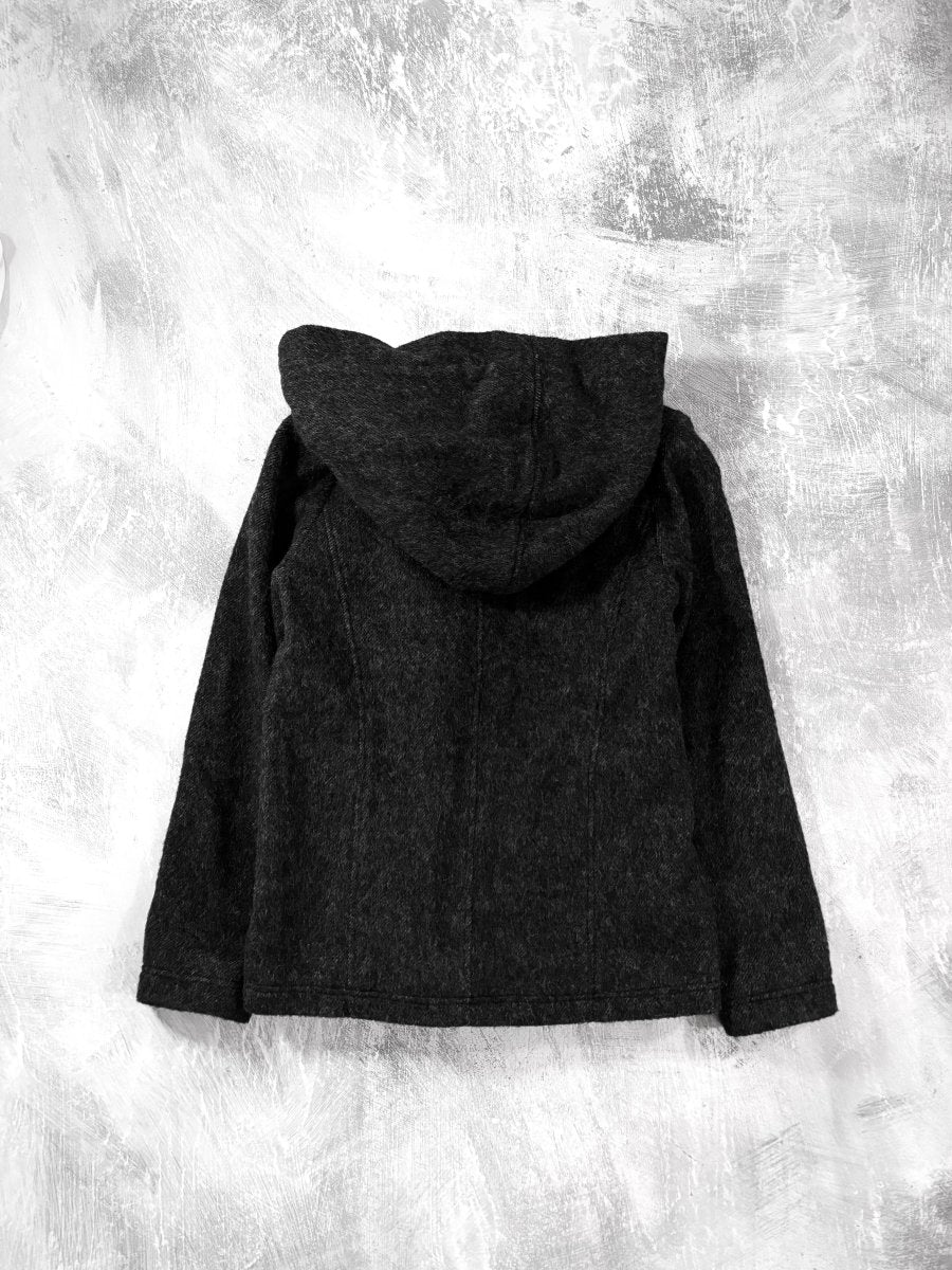 Rouge Asymmetric Wool Jacket - MIDNIGHT FAE