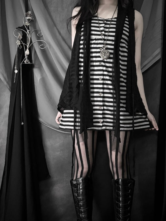 Ruin Striped Tunic - MIDNIGHT FAE