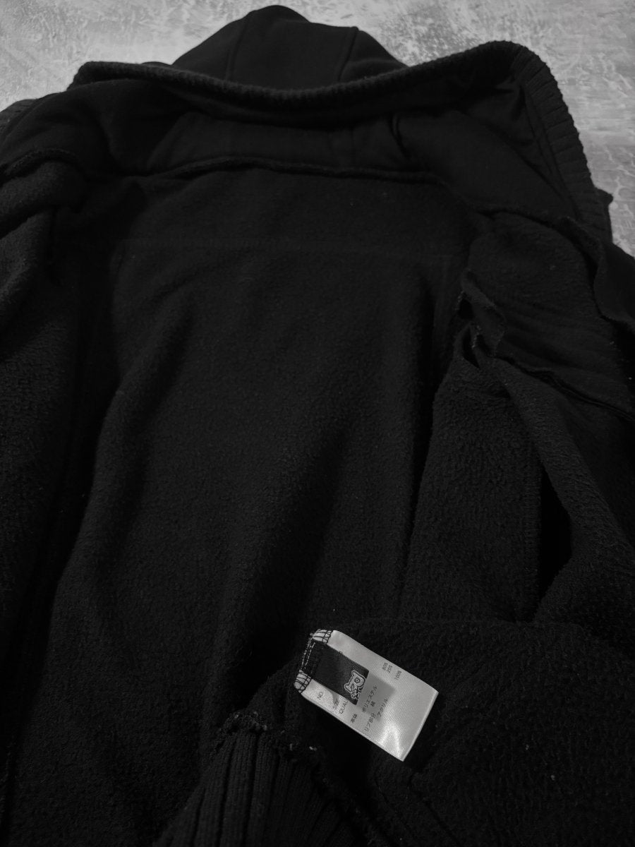 Ryu Black Zip Up Hoodie Jacket - MIDNIGHT FAE