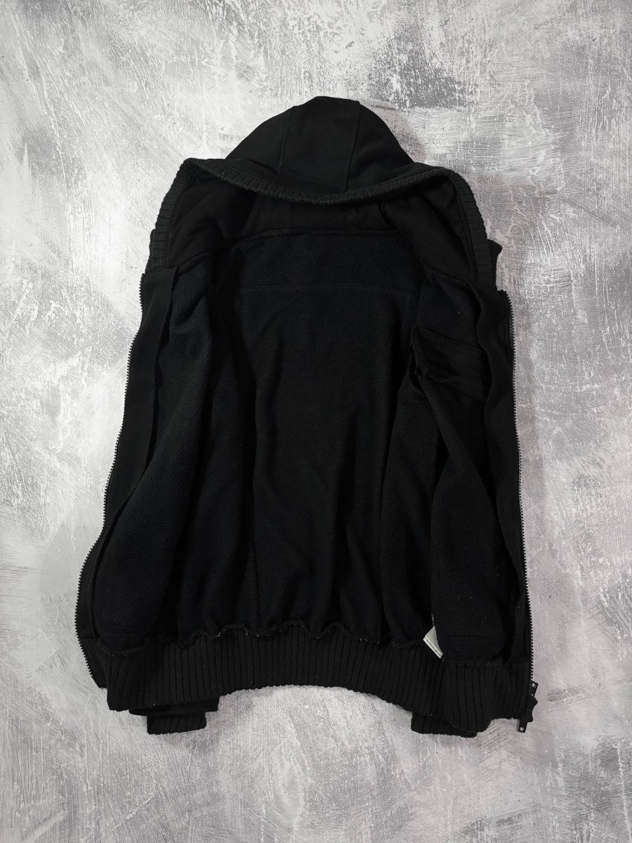 Ryu Black Zip Up Hoodie Jacket - MIDNIGHT FAE