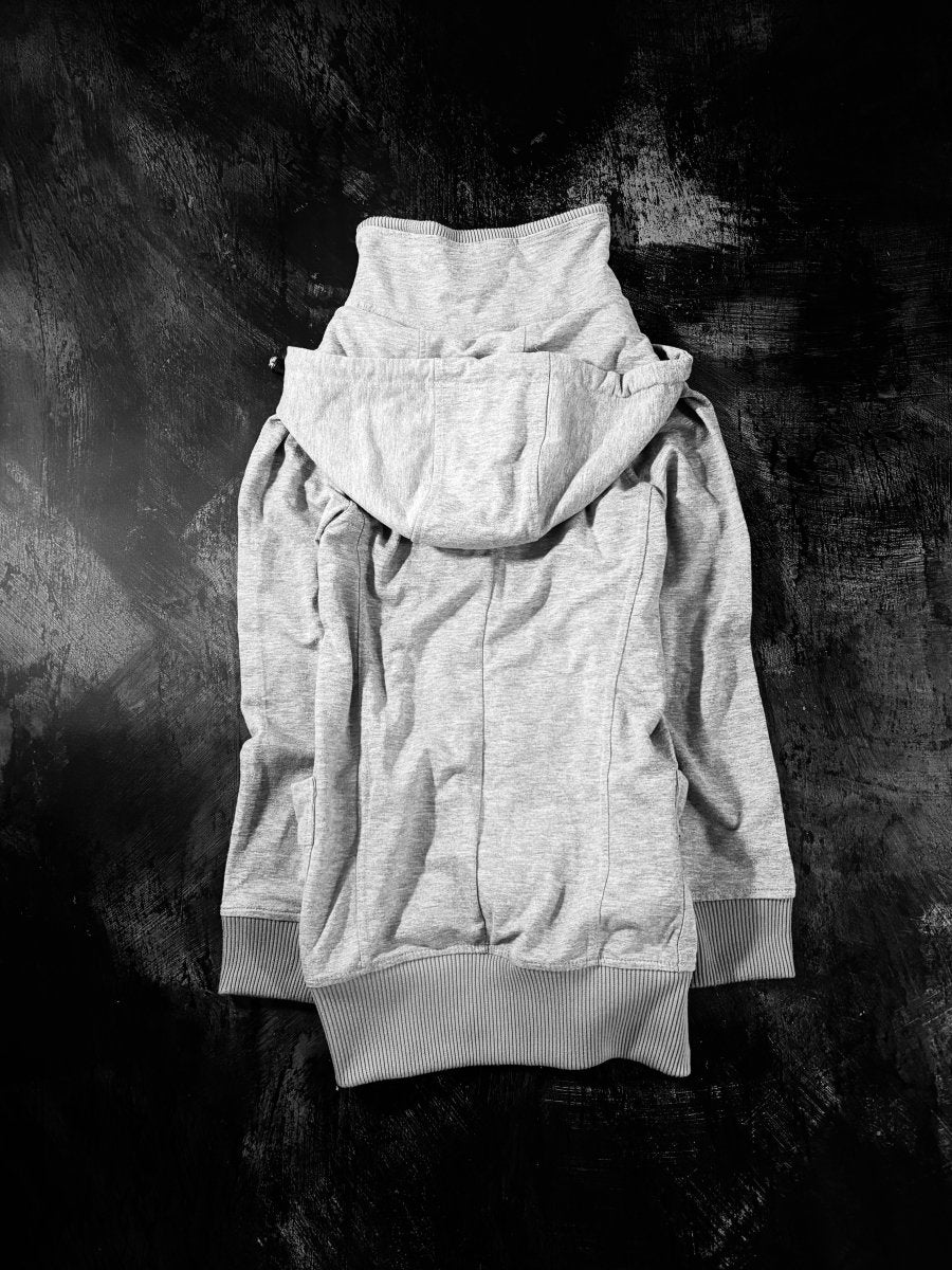 Ryu Grey Zip Up Hoodie Jacket - MIDNIGHT FAE