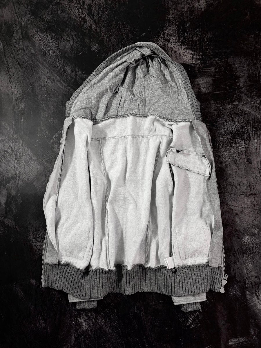 Ryu Grey Zip Up Hoodie Jacket - MIDNIGHT FAE