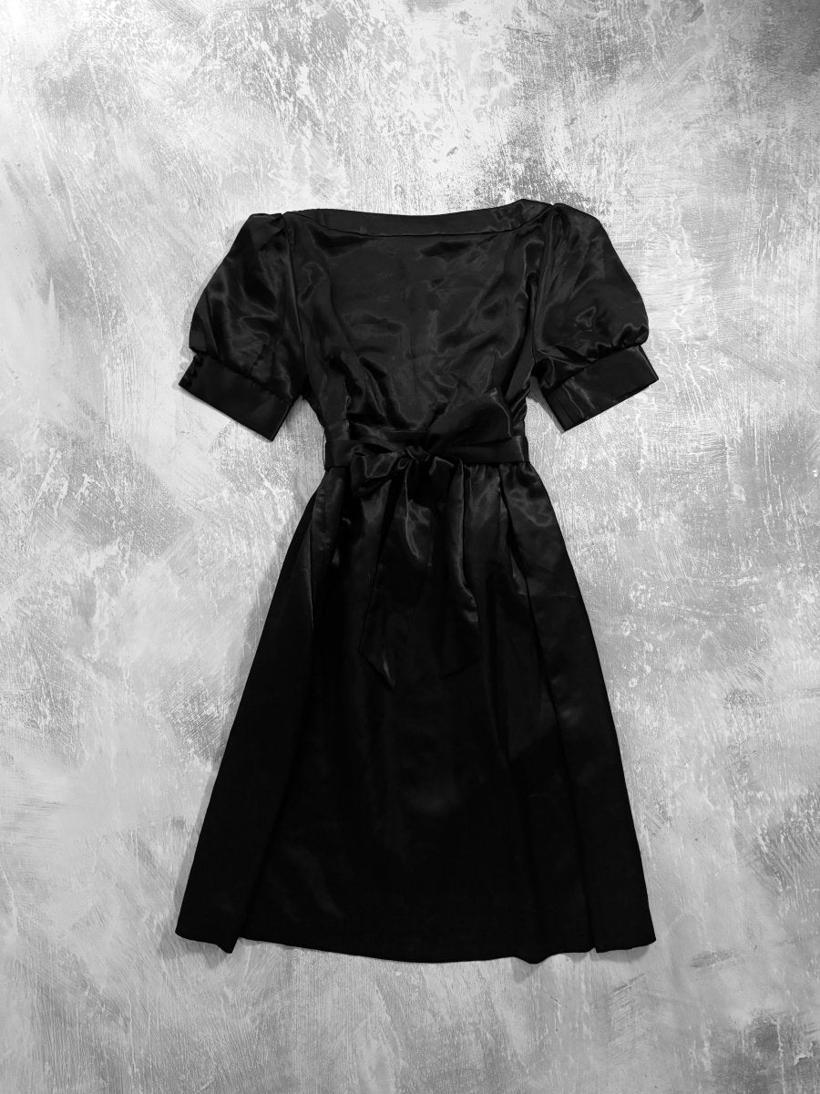 Satin Babydoll Dress - MIDNIGHT FAE