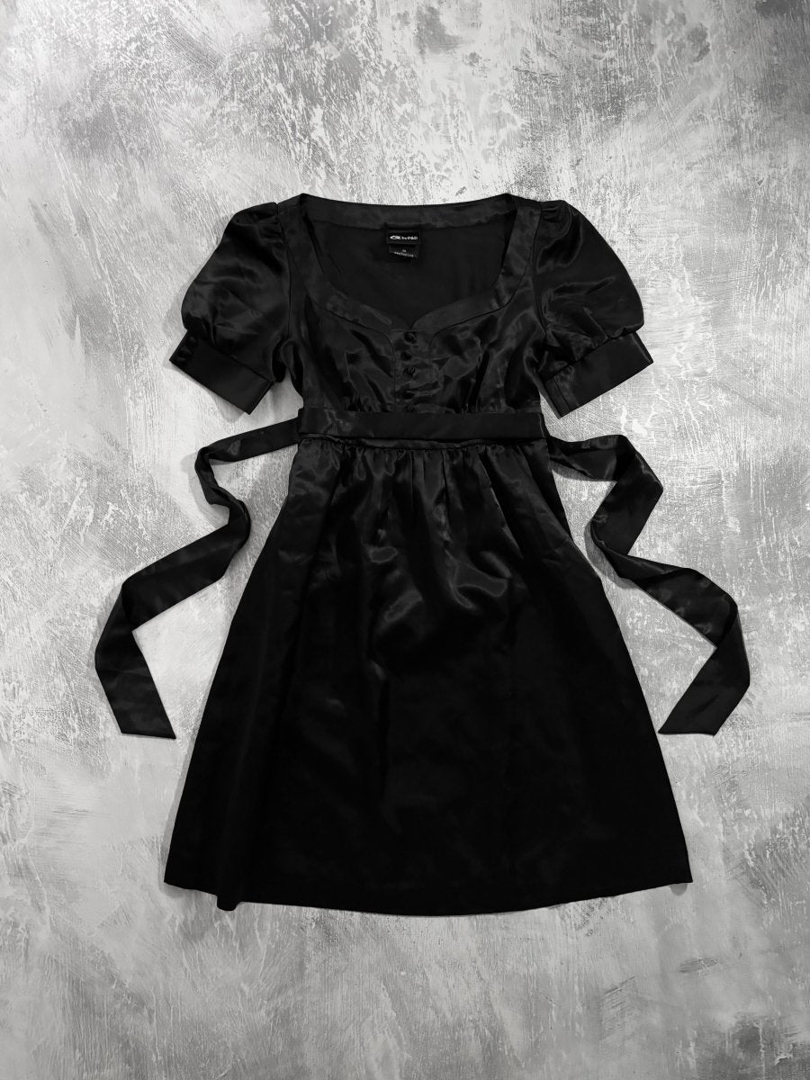 Satin Babydoll Dress - MIDNIGHT FAE
