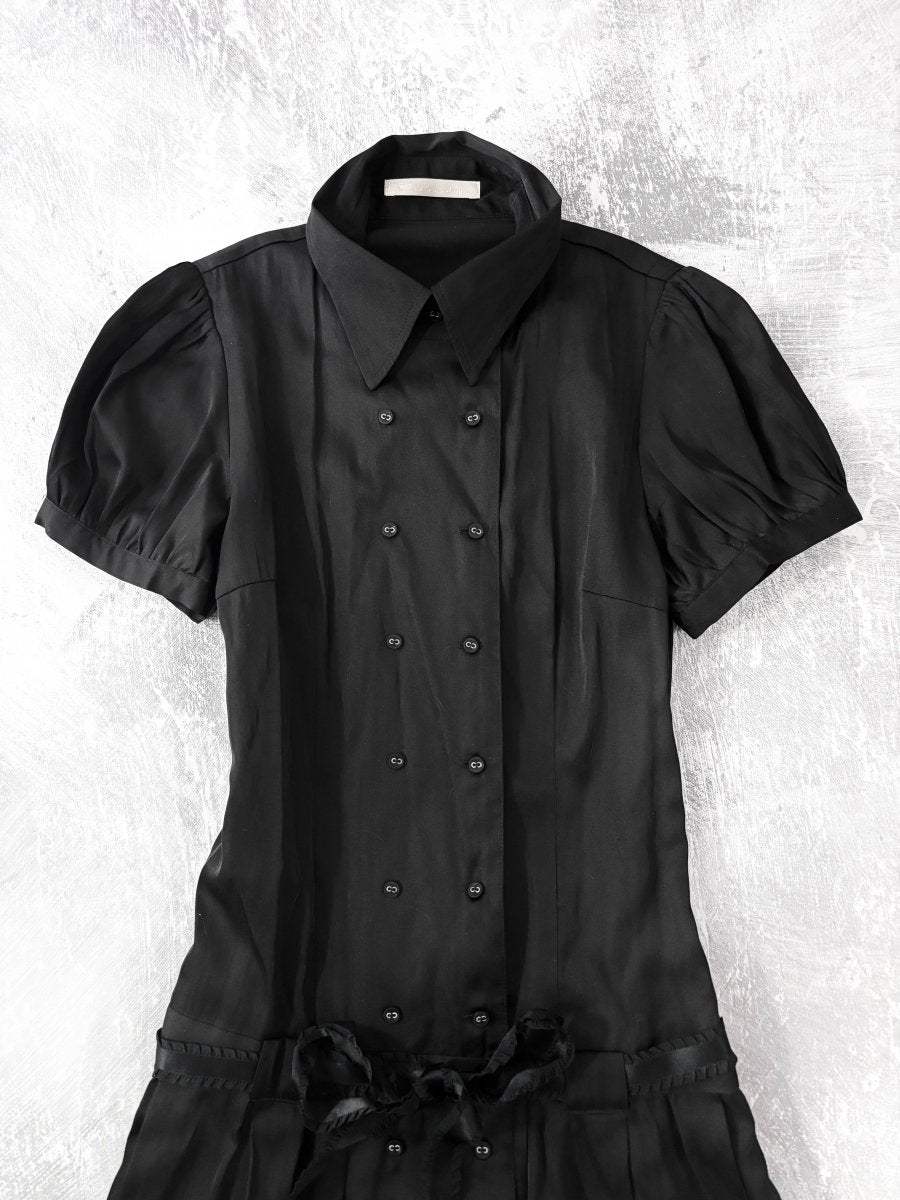 Satin Collared Dress - MIDNIGHT FAE