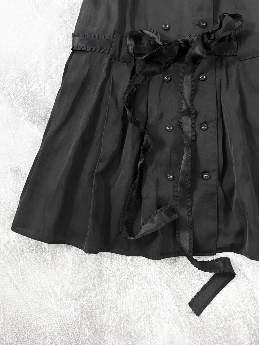 Satin Collared Dress - MIDNIGHT FAE