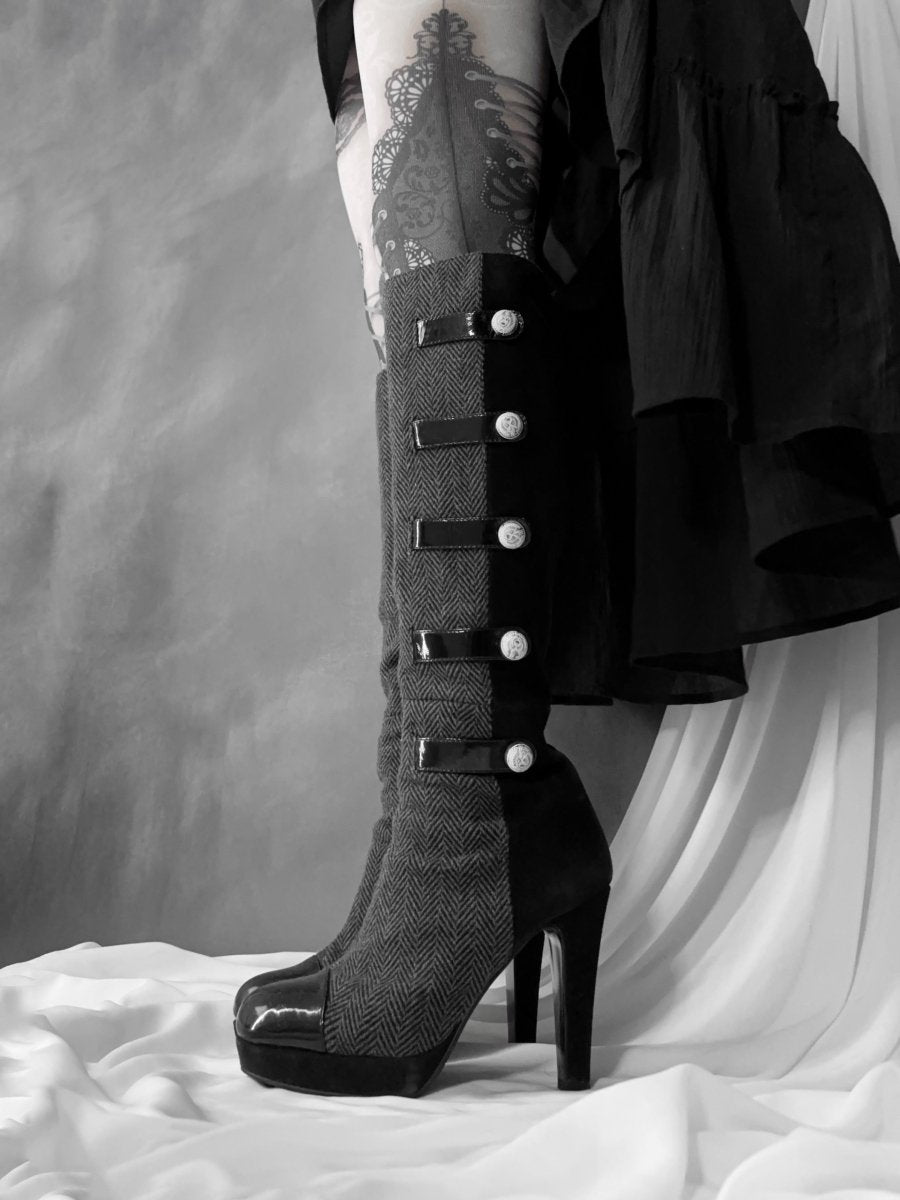 Sense Button Boots - MIDNIGHT FAE