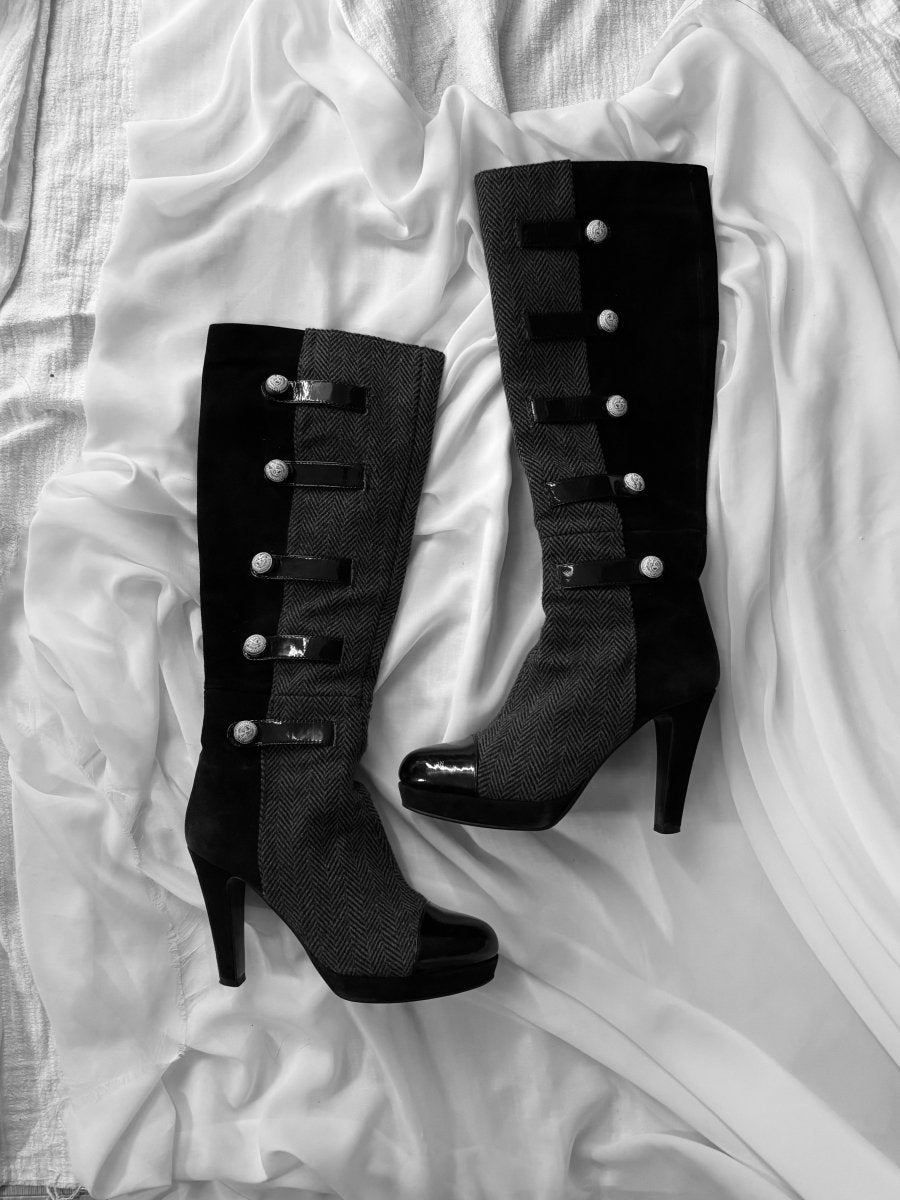 Sense Button Boots - MIDNIGHT FAE