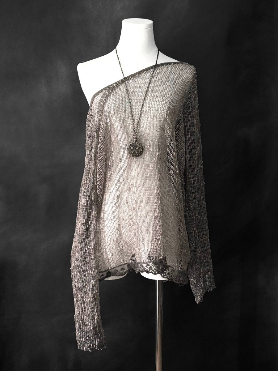 Sepia Sheer Knit - MIDNIGHT FAE