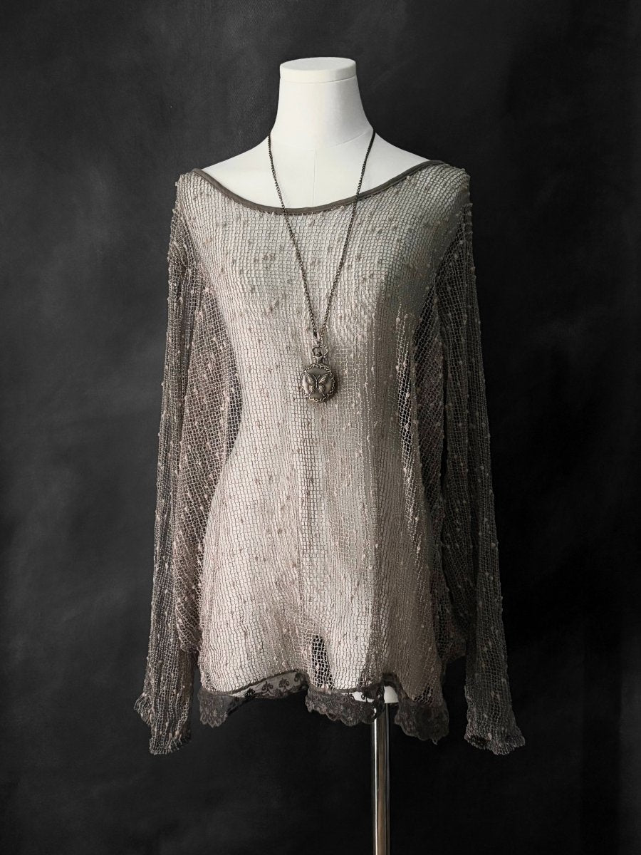 Sepia Sheer Knit - MIDNIGHT FAE