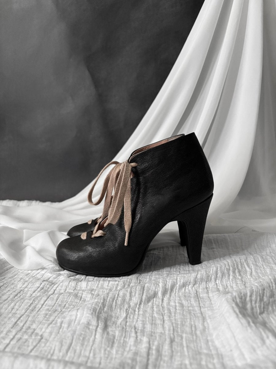 Signature Lace-up Heels - MIDNIGHT FAE